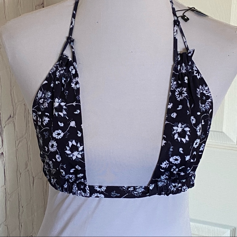 TAVIK Lily Medina Triangle Bikini Swim Top Evening Blue Size Small